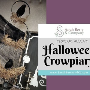 Halloween "Cropiary" Topiary DIY Tutorial - Instant Download - Halloween Craft Instructions - Sarah Berry & Company - Handmade Tutorial