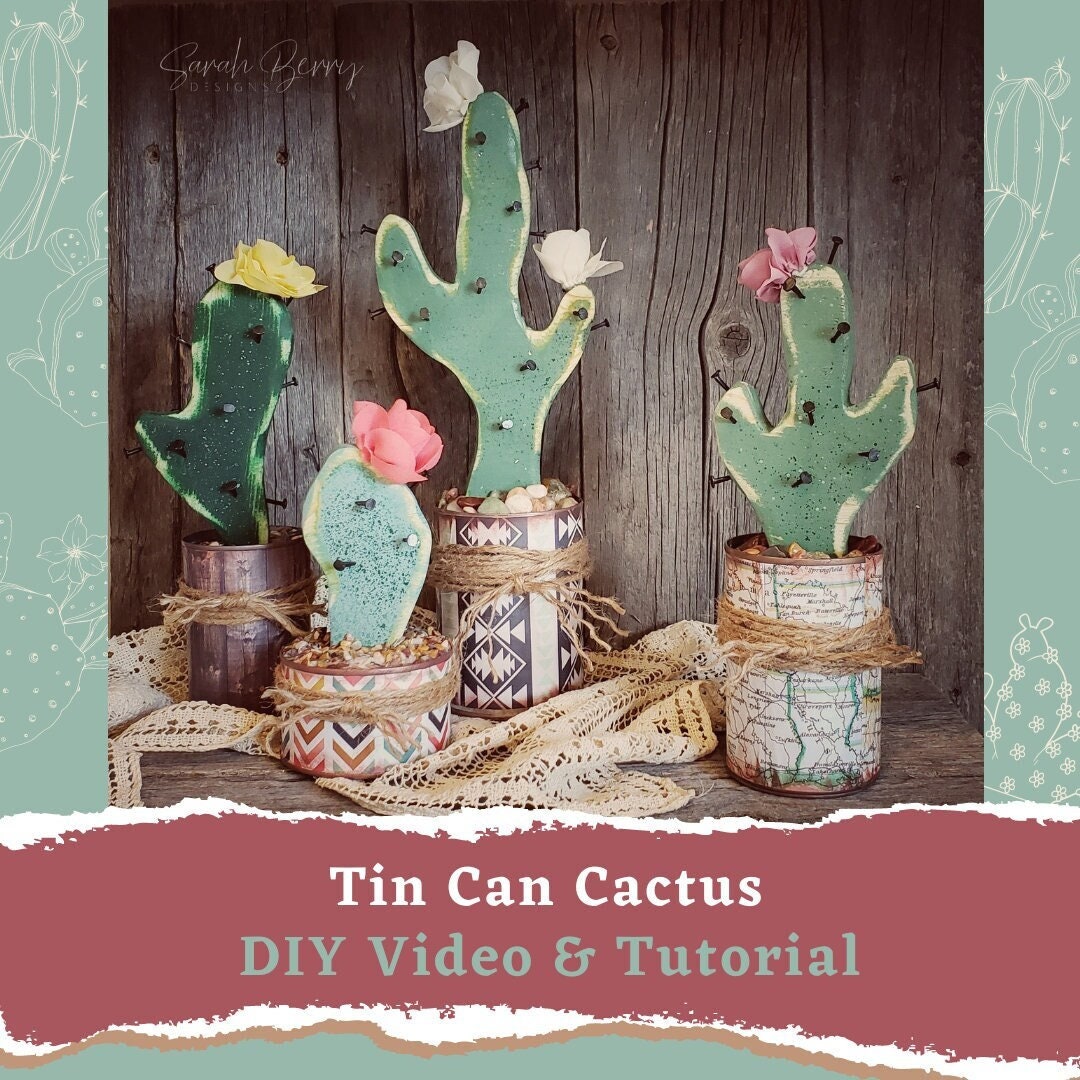Blechdose Kaktus DIY Video Anleitung : Tiered Tablett Dekor (Instant  Download) - Etsy Schweiz