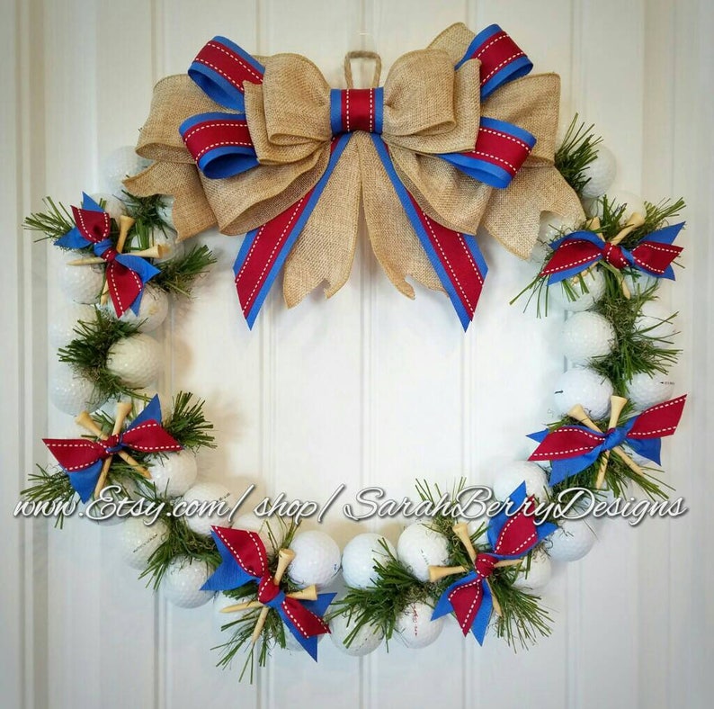 Golf Wreath Perfect Golf Themed Decor For The Avid Fan Or Etsy