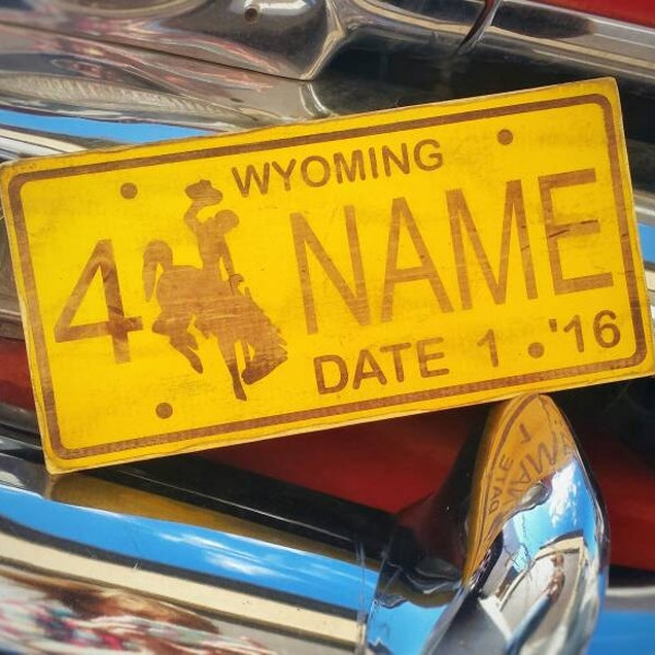 Wyoming License Plate Etsy