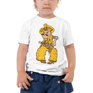 Pistol Pete Toddler T-shirt - University of Wyoming - Go Pokes - Wyoming Cowboys - Toddler T-shirt - Brown and Gold - UW - 307 - Sarah Berry
