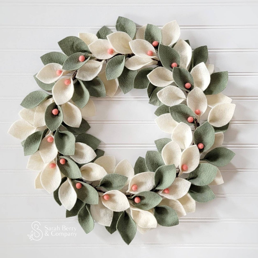 Handmade Woven Velvet Wreath, Sage Small