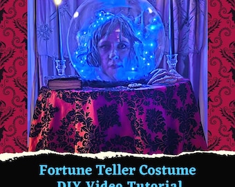 Halloween-kostuum voor volwassenen DIY handgemaakt waarzegster kostuum Halloween-feestkostuum Haunted Mansion kostuumideeën Sarah Berry Spooky Season