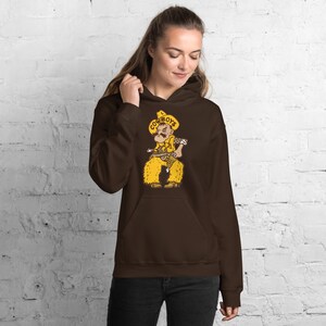Brown Pistol Pete Unisex Hoodie - University of Wyoming - Brown and Gold - Wyoming Cowboys - Go Pokes - Sarah Berry & Company - 307