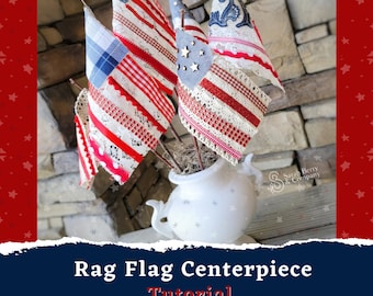 Patriotic Crafts American Flag DIY Tutorial Summer Decorations Instant Download Americana Craft Instant Downlaod