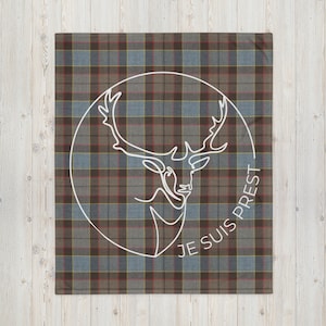 Outlander Je Suis Perst Stag Decke - Fraser Tartan - Outlander Plaid - Trockenlander Decke - Jamie Fraser&#39;s Clan - Fraser&#39;s Ridge