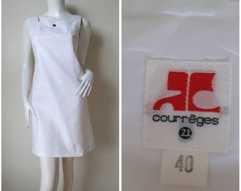 ワンピース Courreges Ivory cotton blend polo dress Courrèges Ivory Cotton Blend Polo Dress Elegant White Style
