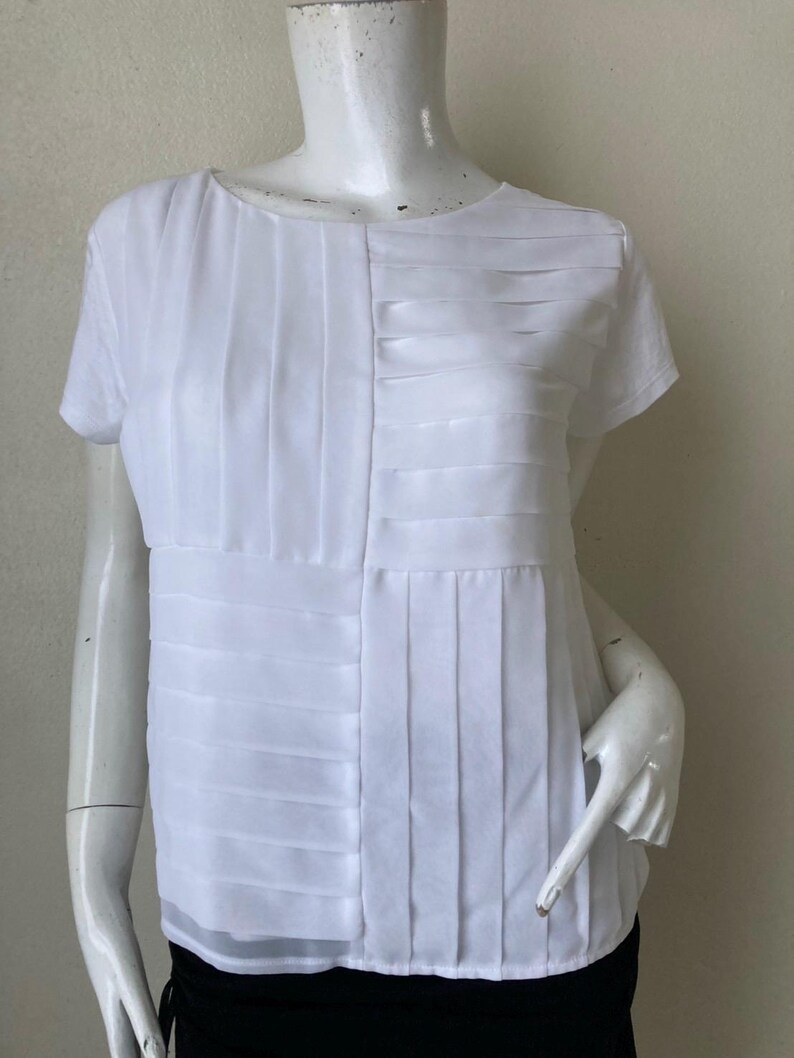 courrèges vintage Chemisier blanc Taille 38 image 9