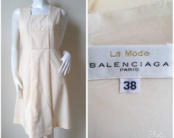 Sukienka mini vintage marki Balenciaga / rozmiar 38, rozmiar M.