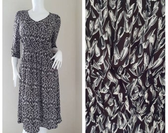 Rayon Floral Print Dress Size 40
