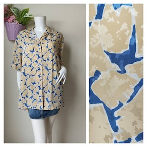 Da–Rue of California Silky colorful Animal print spotted Blouse
