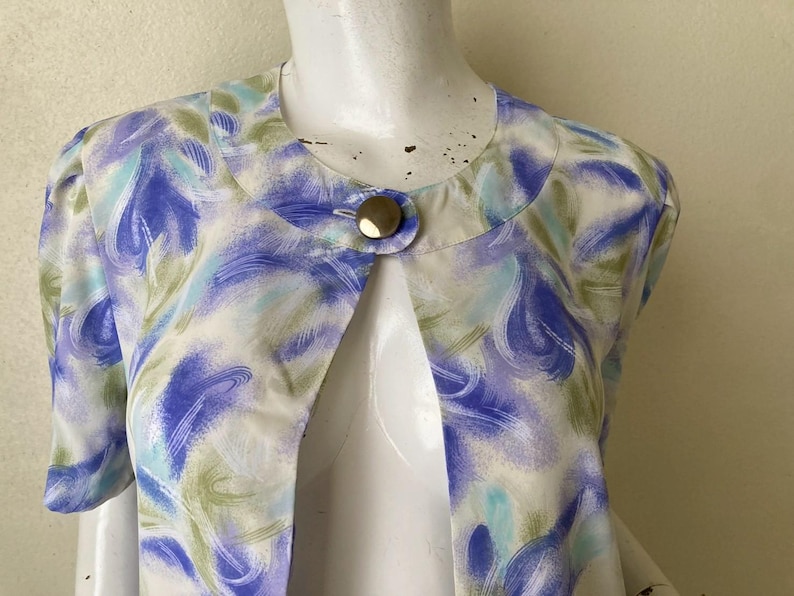 Vintage Courreges-blus med tryck, storlek 9AR, Japan bild 3