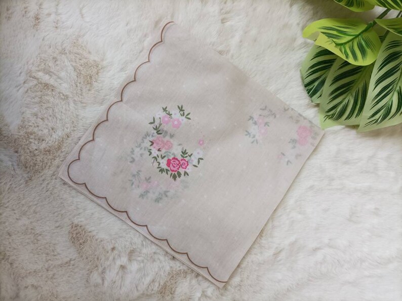 Hanae Mori Handkerchief Cotton Vintage Pocket Square Scarf image 7
