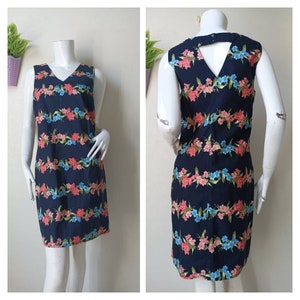 Vintage 90&#39;s Hawaiian Floral Women&#39;s Mini Dress Size 8, EUR 36, USA 4