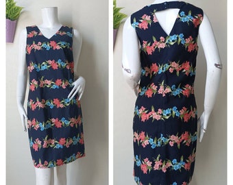 Robe courte hawaïenne vintage années 90 pour femme, taille 8 (EUR 36, USA 4).
