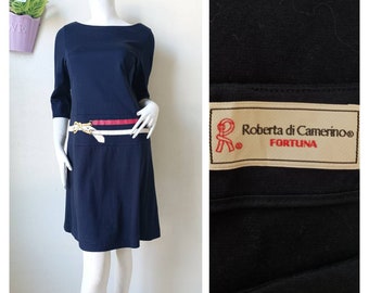 Vintage Roberta di Camerino Designer Cotton dress  - Size 11 ( M)