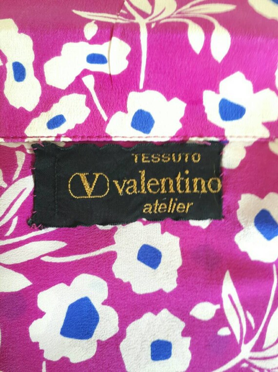 Vintage Valentino Floral Sik Bouse, Designer vint… - image 6