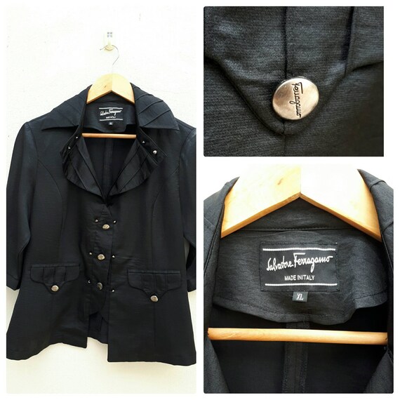 Vintage SALVATORE FERRAGAMO Button Jacket Blazer Made in Italy - Etsy