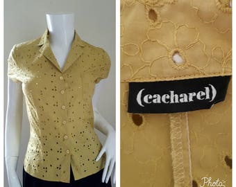 VINTAGE Cacharel Boho Embroidered SHIRT.