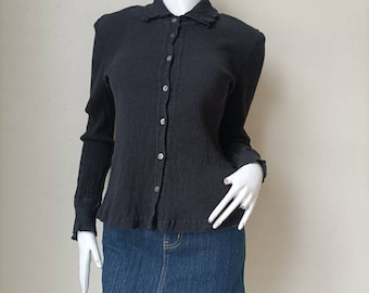 TSUMORI CHISATO Pleats Please Shirt Japanese  Summer Wear Vintage 90s Size 2 S - M