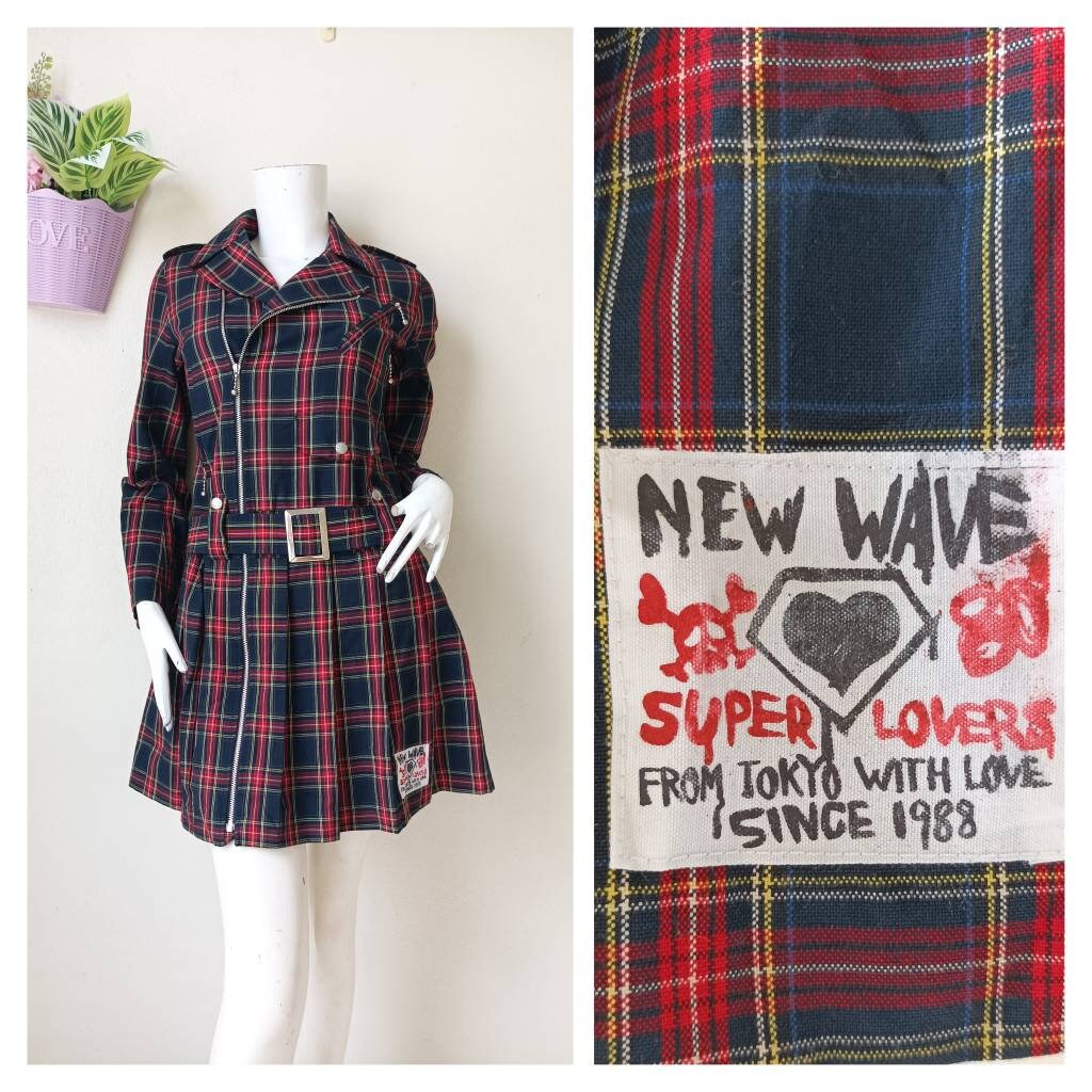 ピンク super lovers rock y2k パンク　平成 Vintage Super Lovers From Tokyo With Love Mini Dress Punk