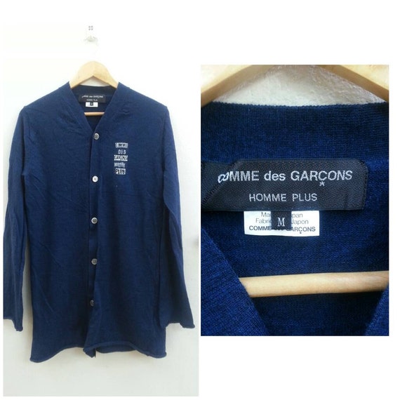 Klimatiske bjerge med undtagelse af nikkel Big Sale Comme Des Garçons Homme Plus Nevy Blue Cardigan Size - Etsy