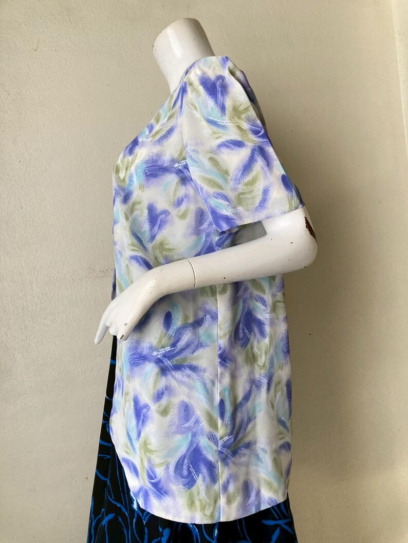 Vintage Courreges-blus med tryck, storlek 9AR, Japan bild 8