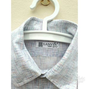 Vintage LANVIN Men shirt Size M image 2