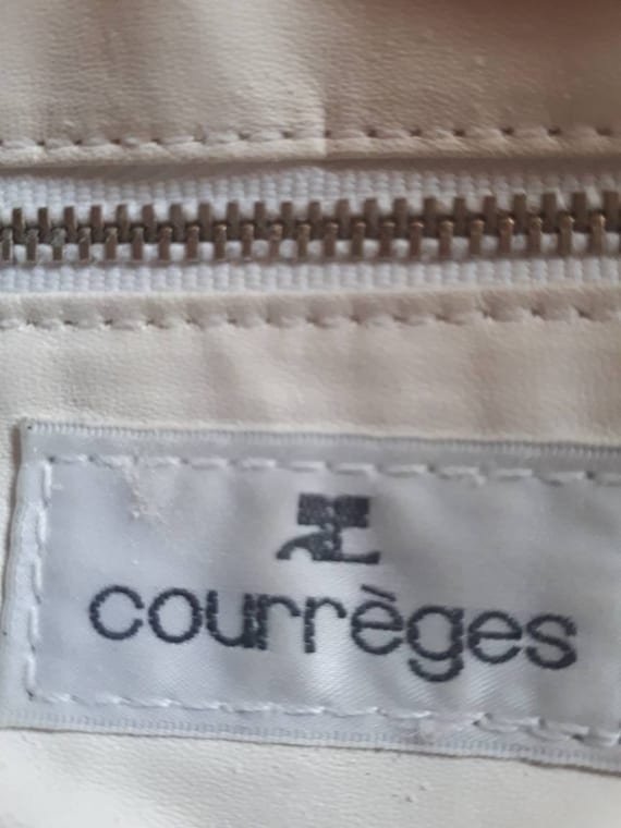 Vintage COURREGES Paris Fabric bag , Black cordur… - image 9