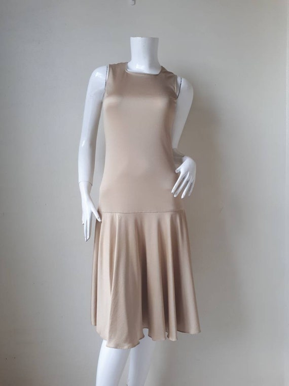 1980s Hanae Mori Ban - Lon Dress / Soft nylon jers
