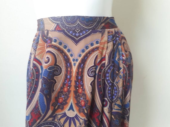 Vintage Japanese psychedelic Print Skirt Size 9 M… - image 8