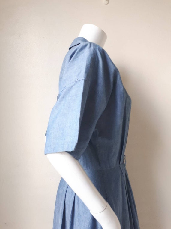 Vintage 1980s Norma Kamali Shirt Dress Size Medium - image 6