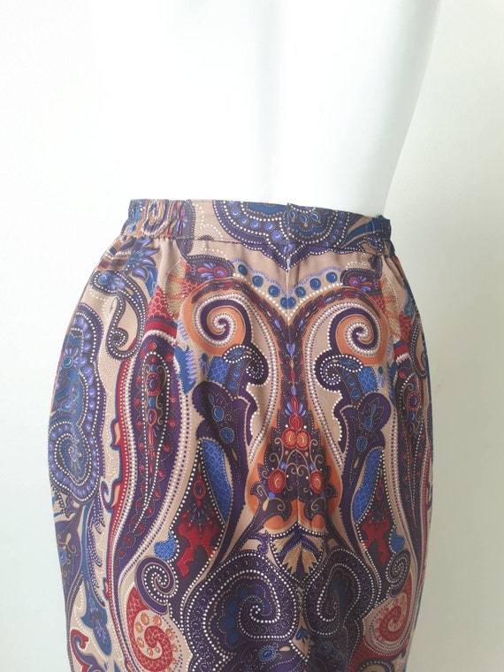 Vintage Japanese psychedelic Print Skirt Size 9 M… - image 6