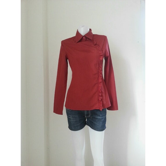 Vintage Jean Paul Gaultier Red Shirt Size 40/ Women Zipper