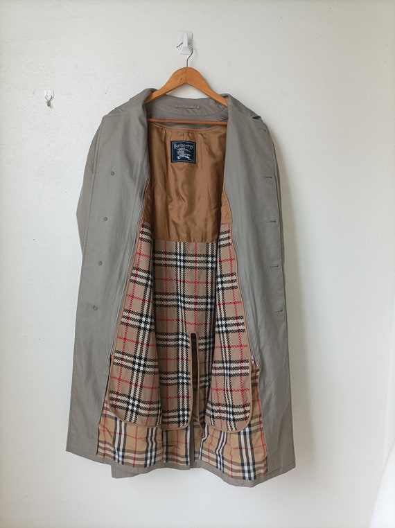 Vintage BURBERRYS Khaki Trench Coat With Removable Wool Liner