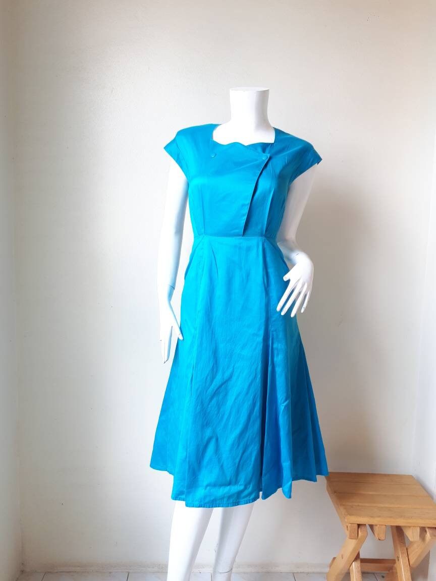 Vintage Miss Chloe Cotton Dress Size 40 Small - Etsy