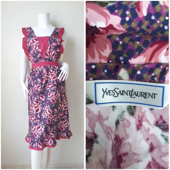 70s Vintage YSL floral Apron