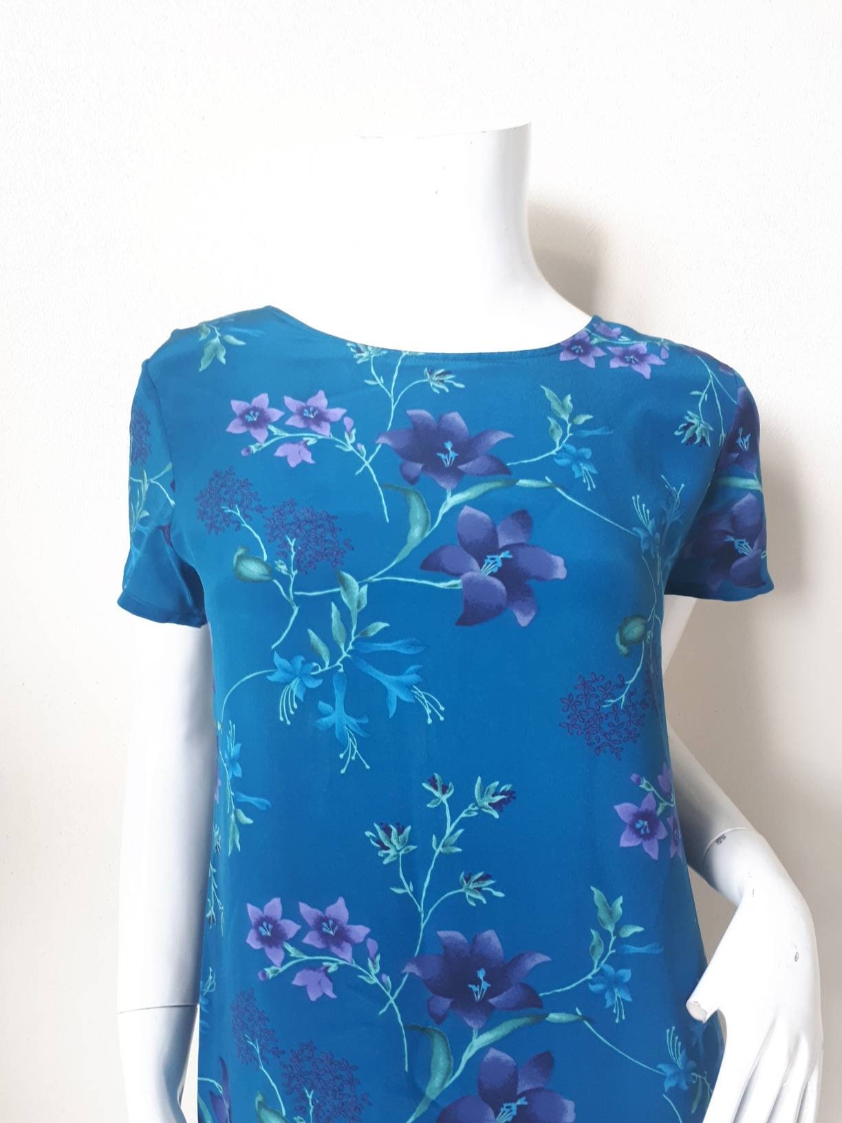 Laura Ashley Maxi Dress. Silk Floral Print Dress Size S - Etsy