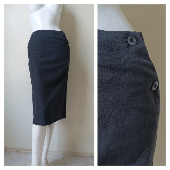 Margaret Howell, Vintage Margaret Howell British Designer Pencil Mid Length Skirt