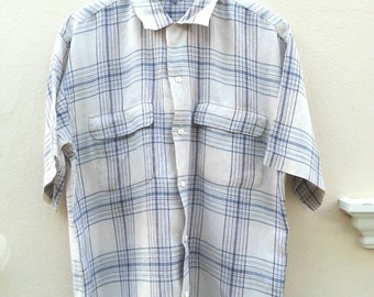 Vintage Kenzo Paris Herren Hemd Grösse F.