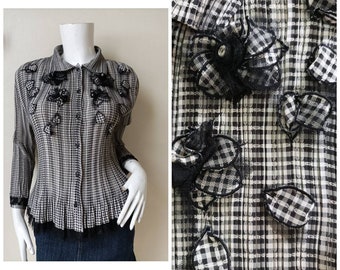 Pleated Blouse Style Pleated Top Size Small