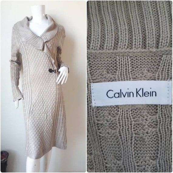 CvintageLand Vintage Knit Dress Calvin Klein Pullover Size P