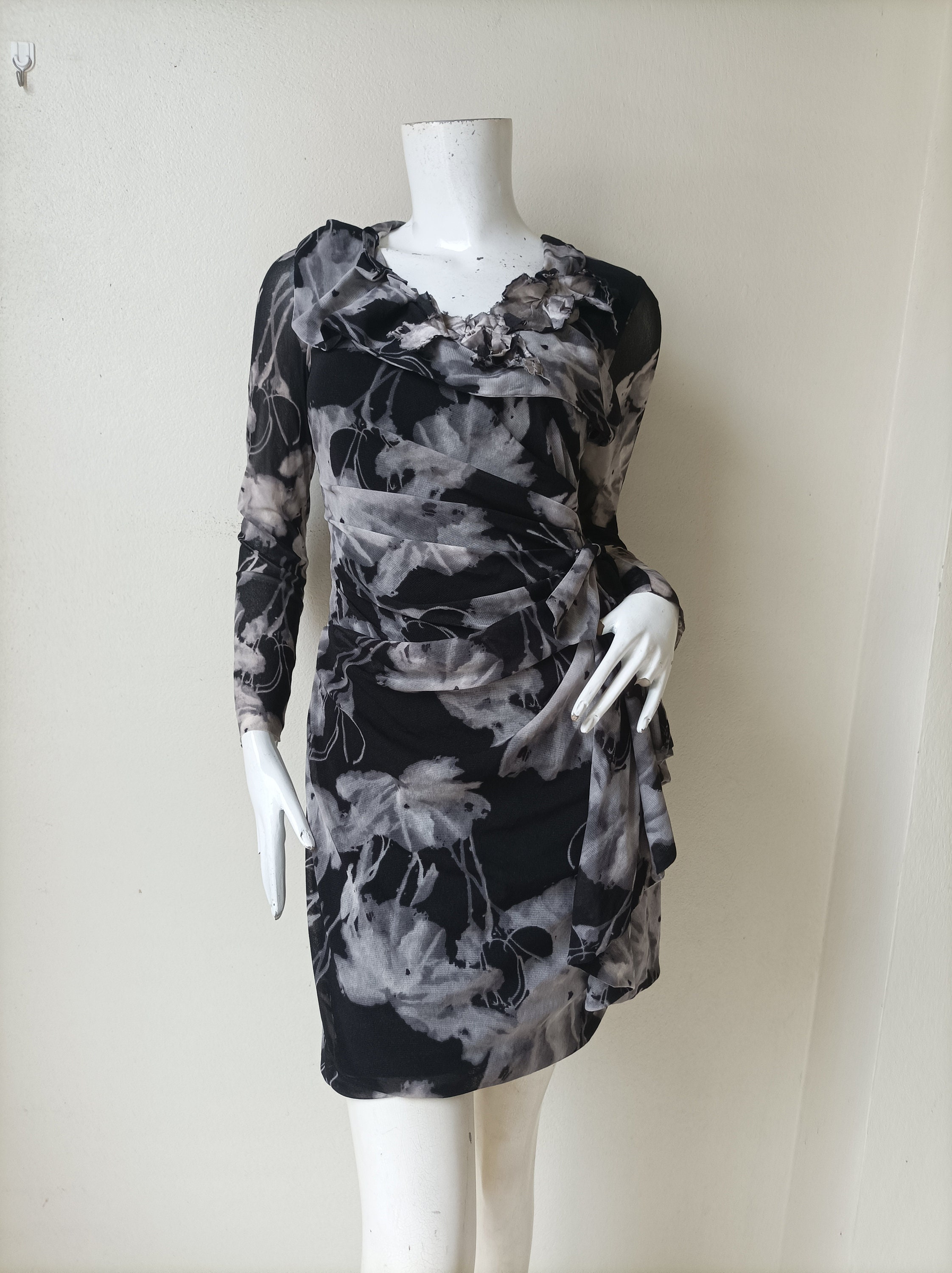 Vintage 90s Mesh Print Dress by Vivienne Tam Size P - Etsy