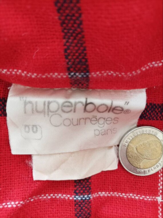 Courreges Hyperbole Vintage Wool Shirt Size Small - image 5