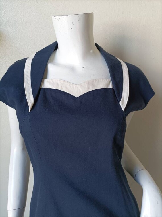 Vintage Courreges cotton  dress Size 9AR S-M - image 9