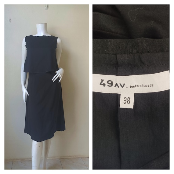 49 A.V. by Junko Shimada Black Cotton Dress Size 38 - Etsy