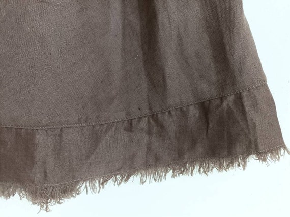 Vintage Eddie Bauer A Skirt / Brown Linen Skirt S… - image 3