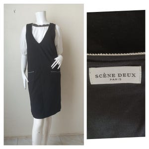 Scene Deux Dress / Black Cotton dress Size 6