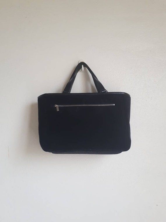 Vintage COURREGES Paris Fabric bag , Black cordur… - image 7