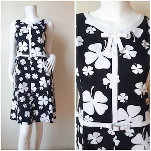 Vintage Courreges Cotton Print Mini Dress Size 9 will fit Medium